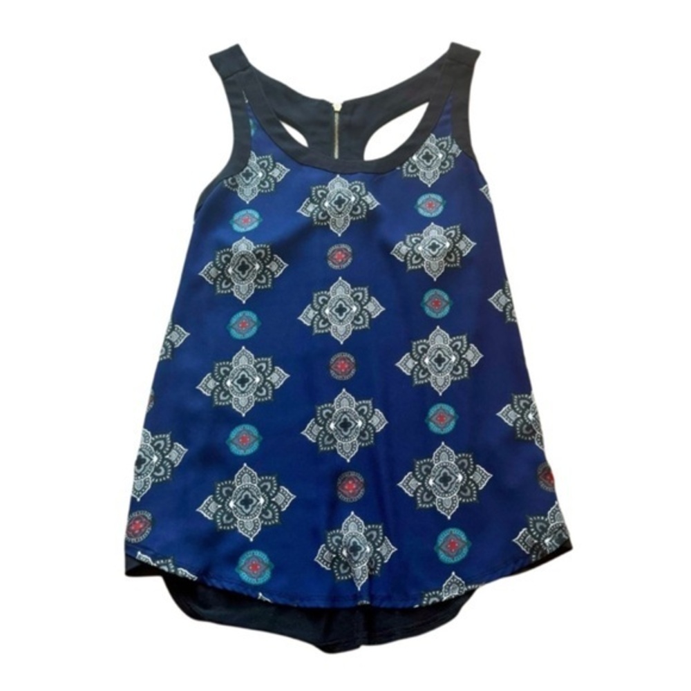 Express patterned sleeveless blouse